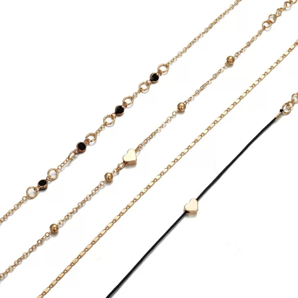 ♡Faith♡ 4 piece Anklet set - Picture 3 of 4